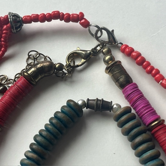 Vintage Multicolor Beaded Necklace Set - Picture 7 of 10